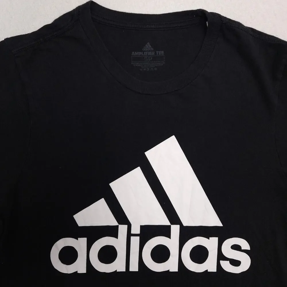 Adidas Casual Crew Neck Short Sleeve Graphic T Shirt Mens Size S Black